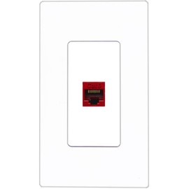 RiteAV CAT6-RED Wall Plate Screwless [White]