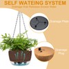 2 Packs Hanging Planters Basket for Outdoor Plants, Solar Powered