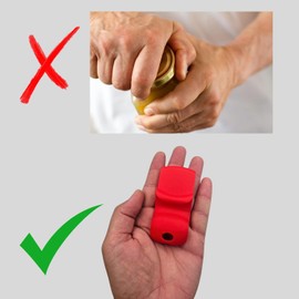 Canning Jar Opener Tool, For Wide & Regular Mouth Lids. (Red)