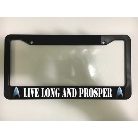 Live Long And Prosper Star Trek Nasa Galaxy Space Travel Car License Plate Frame