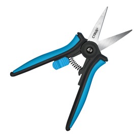 CYRUS 6”Garden Scissors Small Pruning Shears with Straight Blades,Hand Pruners for gardening,Micro-tip Floral Flower Shears Stainless Steel,Blue
