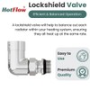 Hot Flow Chrome Cascade Corner Modern TRV Thermostatic Radiator Valve