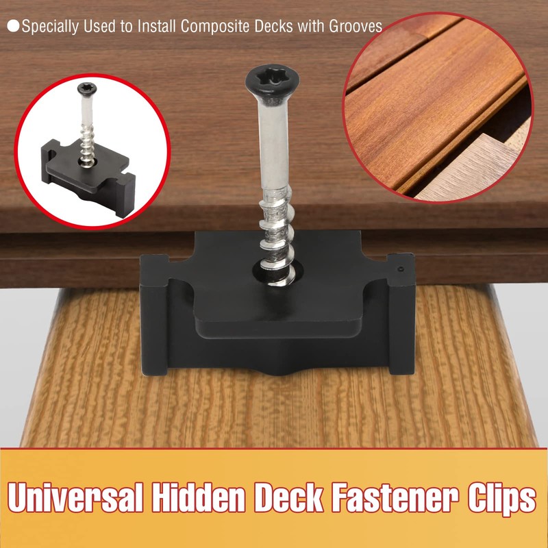 ManCoda Hidden Deck Fasteners for Composite Decking Board, Universal Hidden