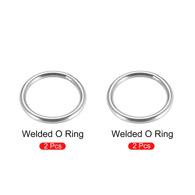 sourcing map 30mm 40mm OD 201 Stainless Steel O Rings,