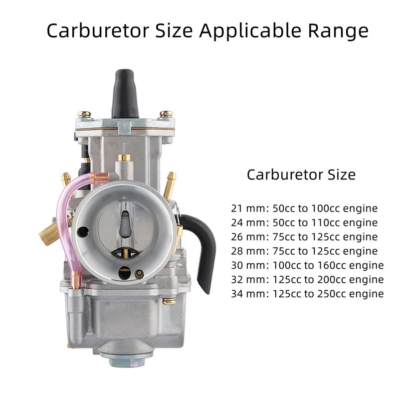 PWK Carburetor 21mm Carb with Carb Jets for 50cc-100cc 2T/4T