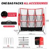 BAGAIL Football Throwing Net - 9 Target Pockets, Easy Setup,