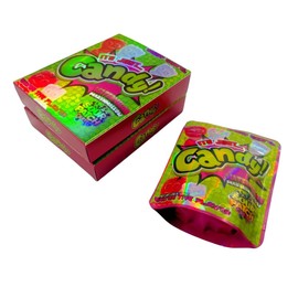 20 Bags and 20 Boxes, 1 Special Cartoon Pattern, Resealable Candy Bags, Gummies Bags, 5 x 4 Inch Storage Baggies, Treat Bags, Cookie Bag (gray)