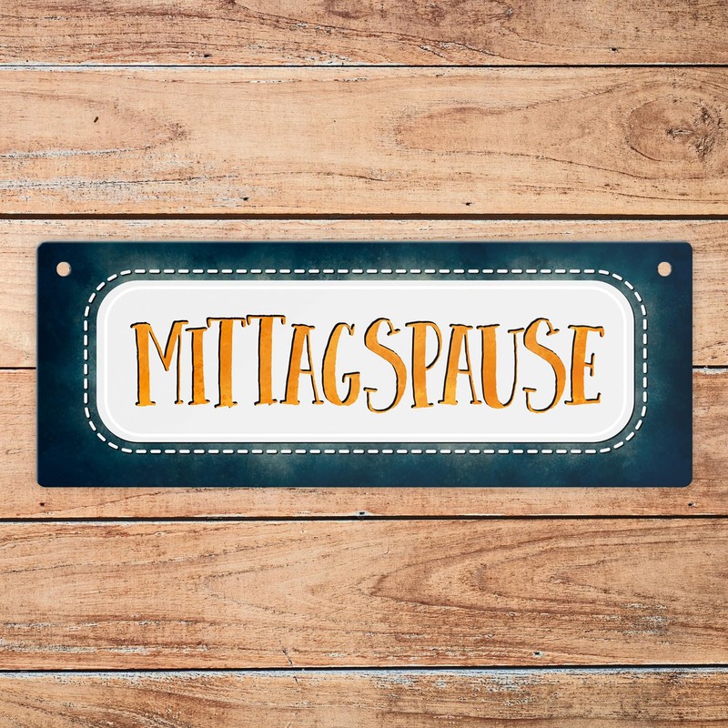 Lunch Break or Just Again There Reversible Sign with Cord