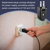 Flutesan 15 Pcs Extension Cord Replacement Plug 2 Prong 250V