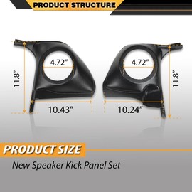 CNNELL Speaker Kick Panels 1 Pair Compatible with Chevy 1978-1988 Monte Carlo, El Camino, Malibu/Fit Oldsmobile Cutlass 1978-1988/Fit Pontiac Grand Prix 1978-1988/Fit Buick Regal 1978-1988