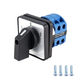 VictorsHome Changeover Switch LW28-63 3 Positions 12 Terminals Universal Rotary Cam Selector Latching Switches 690V 63A