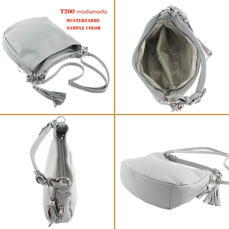 modamoda de T200 Women's Leather Shoulder Bag Handbag, Handmade in