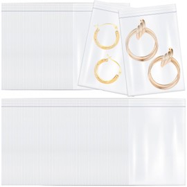 STSTR 400PCS Mini Clear Zip Bags, 1.57 x 2.36 Inch Small Resealable Plastic Bags Ziplock, Transparent Reclosable Zip Poly Jewelry Packing Bags for Coins, Beads, Candy