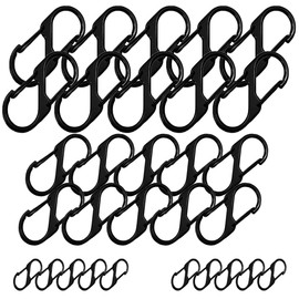 ZWWsullo Stainless Steel Carabiner S Carabiner Key Ring S-Shape Metal Buckle Double Carabiner Key Ring Made of Wire Rope Aluminium Alloy Carabiner Hook S