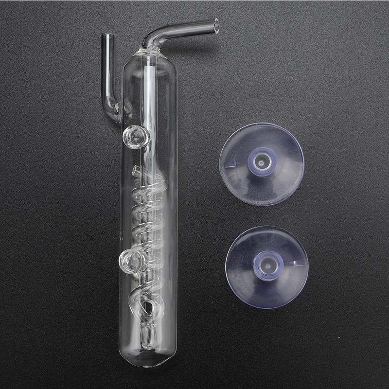 High Transparent Crystal Glass Aquarium Bubble Counter Screw Fish Tank