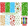 MISS FANTASY 160 Pack Christmas Cellophane Goody Bags with Twist