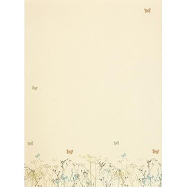 Juego de papelería de mariposas (30 hojas y 24 sobres)