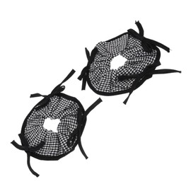 FOMIYES 2pcs Checkered Bow Scrunchies for Retro Ribbon Hair Ties Nonslip Elastic Ponytail Holders Elegant Hair Accessories for Women for Casual and Formal Outfits