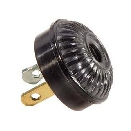 B&P Lamp® Black Mid-Century Embossed Style Early Lamp Plug