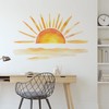 Sunset Wall Stickers, sacinora Yellow Setting Sun Wall Decals Removable