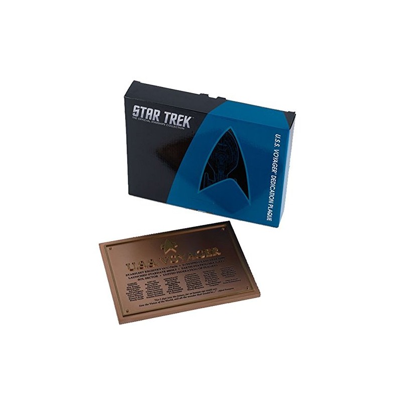 Eaglemoss Voyager Blue Star Trek U.S.S Dedication Plaque Die-Cast Toy