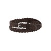sourcing map Women Adjustable Single Pin Buckle Skinny Braided Belt