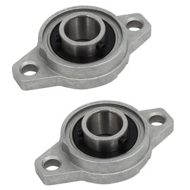 sourcingmap FL002 15mm Bore Zinc Alloy 2-Bolt Self-aligning Flange Mounted Ball Bearing 2pcs