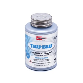 RectorSeal Tru-Blu 31631 Pipe Thread Sealant, Fast-Dry, PTFE Enriched, Plumbing, Designed for high Vibration environments and Thermal Expansion/Contraction, 1/4 Pint