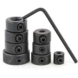 JUTOSU Set of 8 Drill Stopper, Drill Stop, Drill Bit, Stop Collaring, Depth Adjustment, Drill Stop Ring, Firmly Fixed, Stainless Steel, Drill Stopper, 0.1, 0.2, 0.3, 0.3, 0.4, 0.3, 0.4, 0.4, 0.4, 0.4,