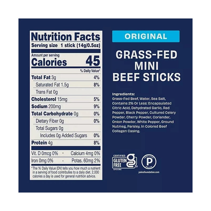 Country Archer Original Minis 100% Grass-Fed Beef Stick 0.5 oz.
