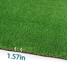 Artificial Grass Turf Lawn-1FTX42FT, 1.57" Indoor Outdoor Garden Lawn Landscape Synthetic Grass Mat Fake Grass Rug