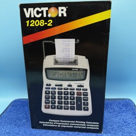Victor 1208-2 Printing Calculator, 2-Color Black/Red Print