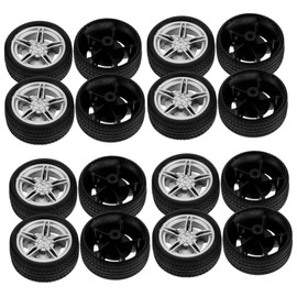 WHAMVOX 4sets Toy Car Wheel Set Assemble Wheels for Boys and Girls Car Toy Replacement Smooth Rubber Boys and Girls 4pcs*4