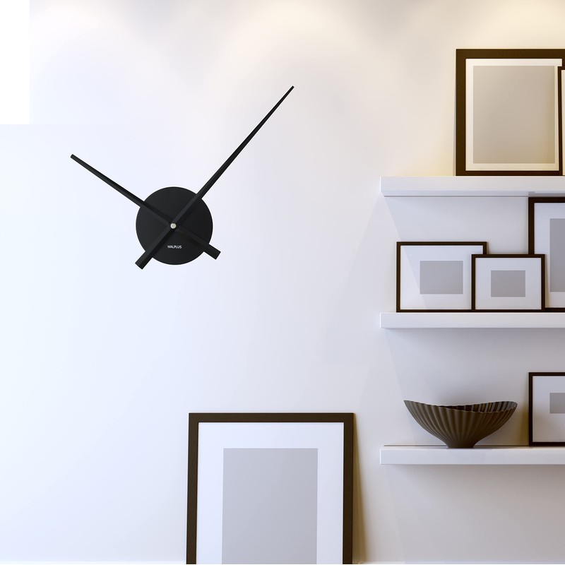 WALPLUS 24" FlexiClock Black Without Number Metal Wall Clock Modern
