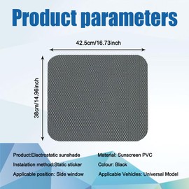 HEVLE 4PCS Car Side Window Sunshade, Car Window Tint, Sun Shade for Car Window, Reuseable Washable Sun Shade, Static Cling Films Stickers Sun Shade UV Rays Privacy Protector Universal for Most Cars