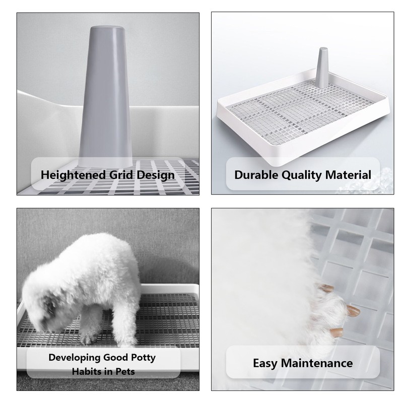 Litter Pan with Grid Dog Training Pan Cage with Toilet