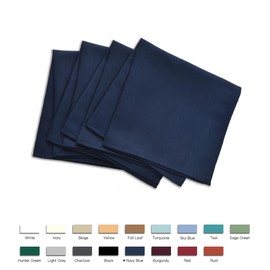 maxmill Jacquard Cloth Napkins 20 x 20 Inch Swirl Pattern Soft Comfortable and Luxury Serviette for Restaurant Family Dinners Weddings Parties and Banquets Set of 4 Navy Blue