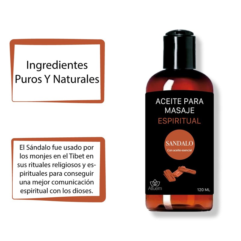 Alluem Aceite Esencial Para Masajes De Sándalo Espiritual Sensual