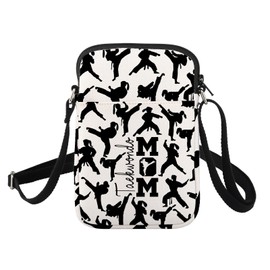 ENSIANTH Taekwondo Mom Gift for Taekwondo Lover Crossbody Bag Martial Arts Gifts Cell Phone Purse with Adjustable Strap (2499 Taekwondo C)