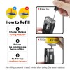 Torch Cigar Lighter Built-in V Cigar Cutter Refillable Butane Torch