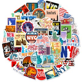 New York Laptop Sticker Gifts Travel Sticker Case New York City Stickers Aesthetic Adult Stick Photo Album Scrapbook USA Travel NY