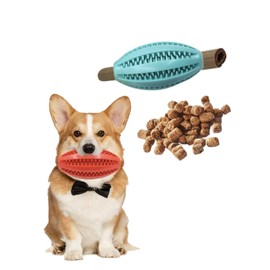 AIDEP | Dog Treat Ball Dispenser | Entertainment, Mental Stimulator & Anxiety Easer | Fun Activity for Boredom | Pet-Safe Durable NOT Breakable Rubber | Dog Puzzle Feeder (Medium & Large Dogs) (blue)