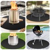 Fire Bowl Mat, Fireproof Mat, Black, 50 cm, Reusable, Fireproof,