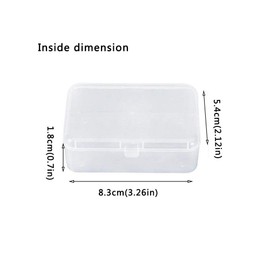 AKOAK Clear Polypropylene Rectangle Mini Storage Containers Box with Hinged Lid for Accessories,Crafts,Learning Supplies,Screws,Drills,Battery,Pack of 4 (3.26" x 2.12" x 0.7")
