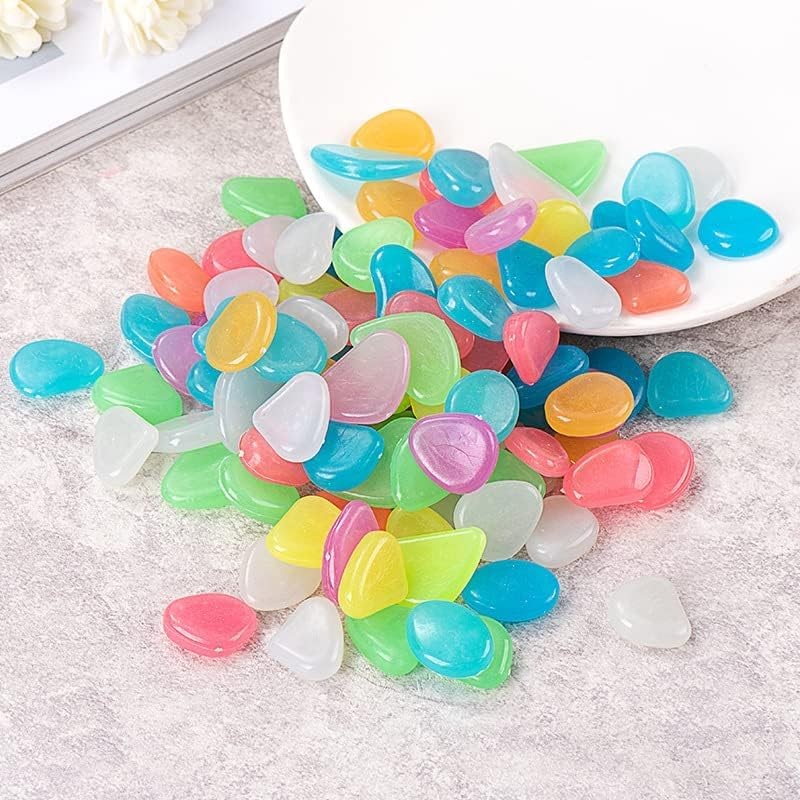 TAVICE 200 Pcs Pebbles Stone Glow in The Dark Rock