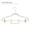 Simplify 6 Pack Velvet Hangers with Clips in White