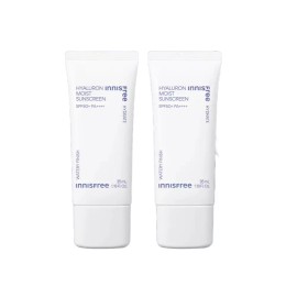 Innisfree 이니스프리 히알루론 수분선크림 SPF 50+ PA++++ 35mlx2개 선크림추천 Innisfree Hyaluronic Acid Moisturizing Sun Cream SPF 50+ PA++++ 35ml x 2 [Moisturizing Sun Cream SPF50+ PA++++ 35ml, 2 pieces]