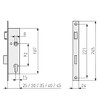 ABUS Mortise Lock Silver 25mm 61745