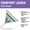 Zenport J2424 Leaf Rake with Deluxe Spring, 24-Tine, Rake Head