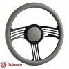 FLASHPOWER Black Horn Button for 9 bolt Steering Wheels Light